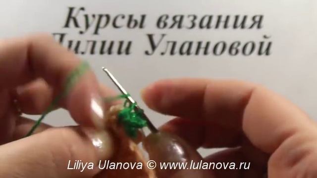 Отделка пинеток маленькими листочками - вязание крючком смотреть онлайн