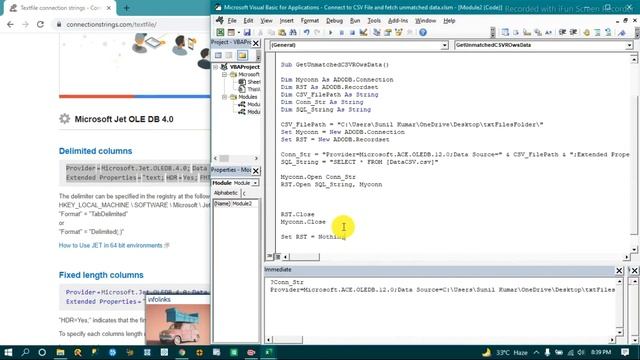 VBA - Compare CSV files and pull unmatched row data using ADO смотреть онлайн