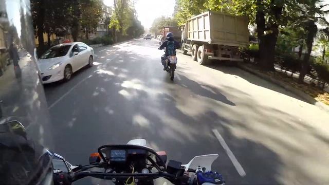 Обычная поездка по ул.Гагарина на мотоцикле смотреть онлайн