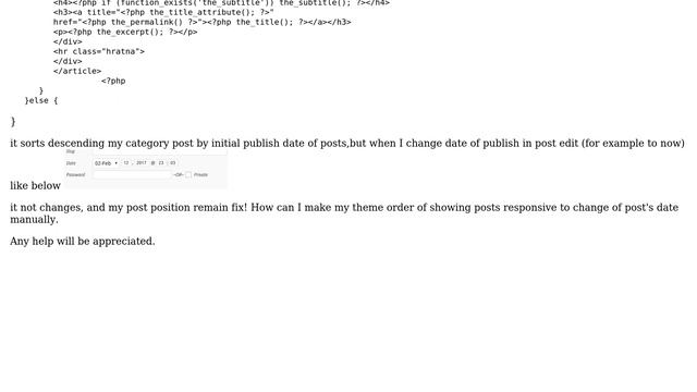 Wordpress: Why orderby="date" does not support manually changed posts? смотреть онлайн