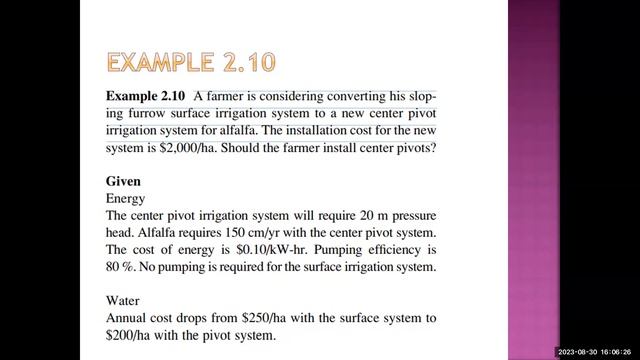 Chapter 2 Irrigation economics part b смотреть онлайн