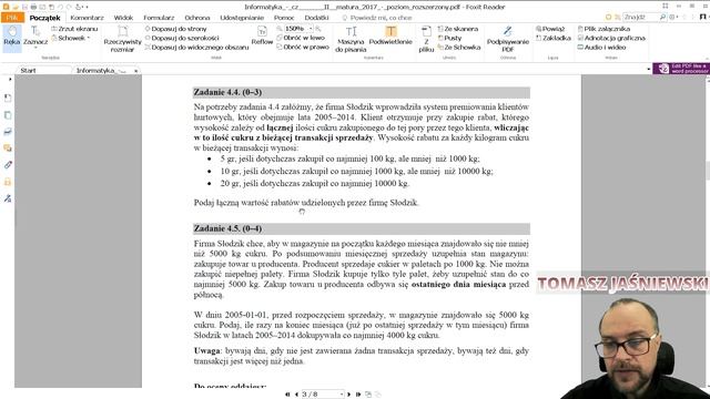 Lekcja 3. SQL - SELECT i Matura. Zadanie 2 - Słodzik. смотреть онлайн