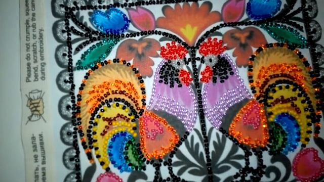 "Два петушка" от Абрис-Арт. Вышивка бисером. смотреть онлайн