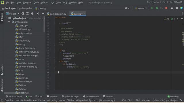 #50 How to write a program for Queue in Python | Push(), Pop(), Front(), Last(), Display in Queu смотреть онлайн