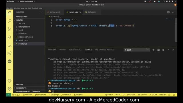 AM Coder - Javascript - Quick Overview of Optional Chaining and Nullish Coalesence смотреть онлайн