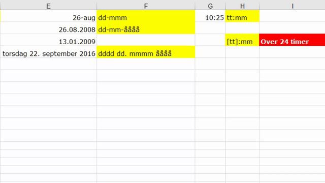 Excel - Brugerdefinerede tal-, dato- og tid/klokkeslæts formater смотреть онлайн