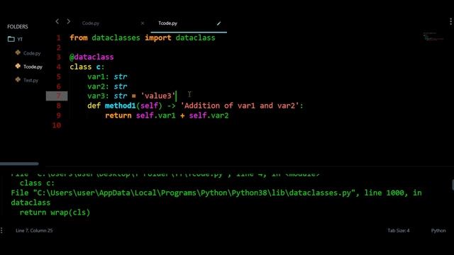 Dataclass in python смотреть онлайн