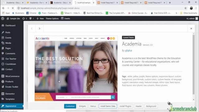 Academia GPL Premium – Education Center WordPress Theme download installation tutorial video смотреть онлайн