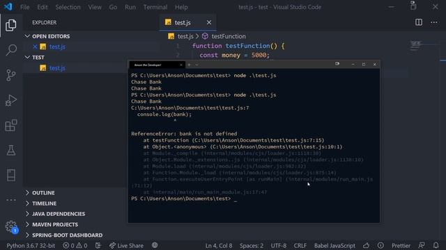 JavaScript - var vs. let vs. const смотреть онлайн