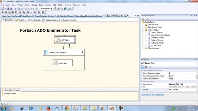 ForEach ADO Enumerator - SSIS Load Flat Files Dynamically смотреть онлайн