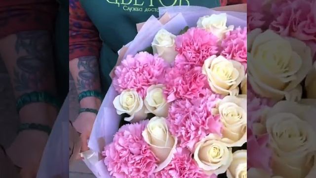Доставка цветов в Краснодаре. Букет "Сладкая вата" смотреть онлайн
