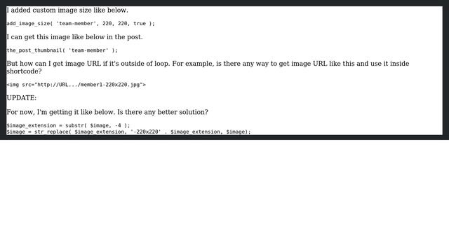 Wordpress: Getting custom size image URL смотреть онлайн