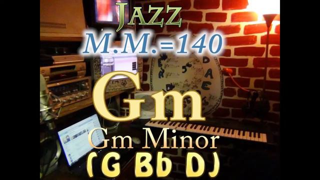 Gm Minor (G Bb D) - Jazz - M.M.=140 - One Chord Backing Track смотреть онлайн
