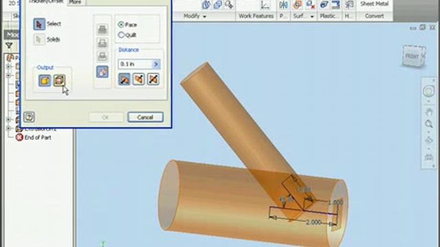 Autodesk Inventor 2010 Tutorial Surface Design Video смотреть онлайн