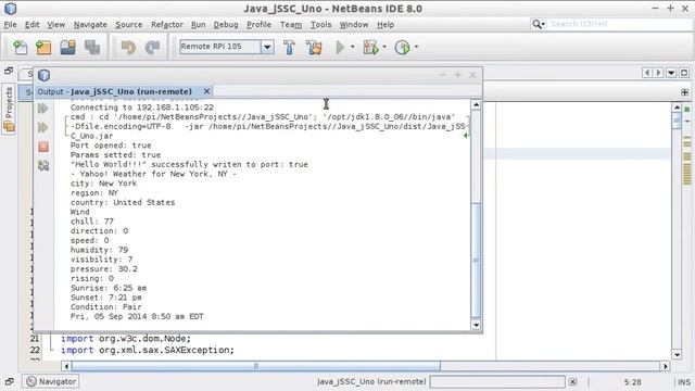 Read Yahoo Weather from Raspberry Pi using Java, send to Arduino Uno and display on LCD Module смотреть онлайн