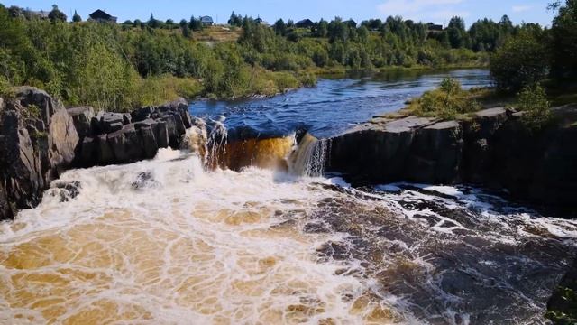 Карелия, водопад "Воицкий падун" смотреть онлайн