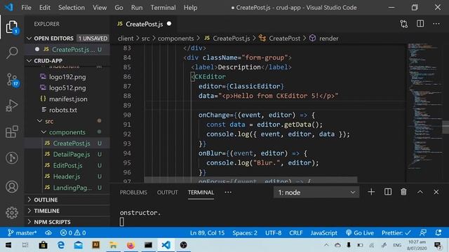 Creating a MERN stack CRUD app | Part 09 - Adding Page - #3 - Implementing CKEditor смотреть онлайн