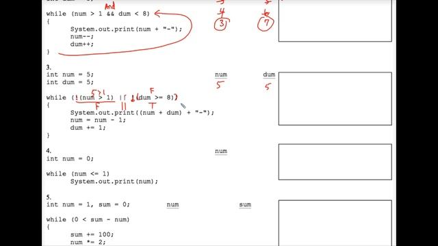 Java While Loop Worksheet #2 смотреть онлайн