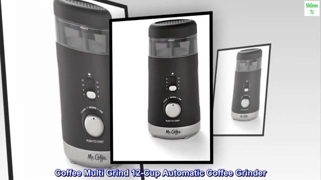 Mr. Coffee Coffee Grinder, Automatic Grinder with 5 Presets, 12 Cup Capacity, Black смотреть онлайн