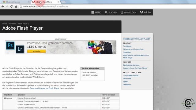 Adobe Flash Player Plugin in Firefox, Chrome, Internet Explorer und Opera deaktivieren смотреть онлайн