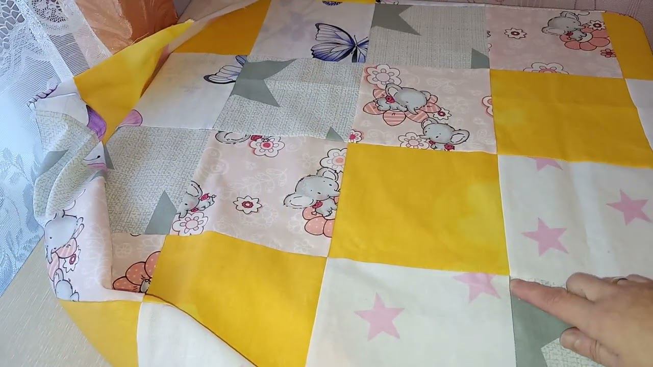 Как сшить одеяло из лоскутков ткани смотреть онлайн