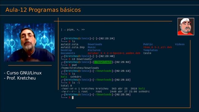 ? Curso GNU Linux - Aula 12 - Comandos básicos смотреть онлайн