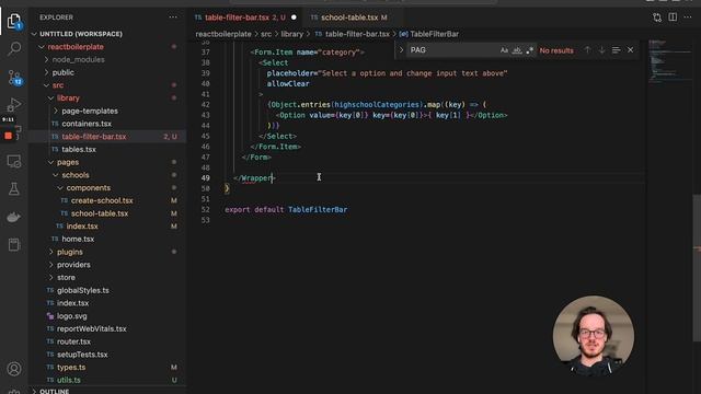 Building a React & Django app | Part 15 | Starting our own table filter bar смотреть онлайн