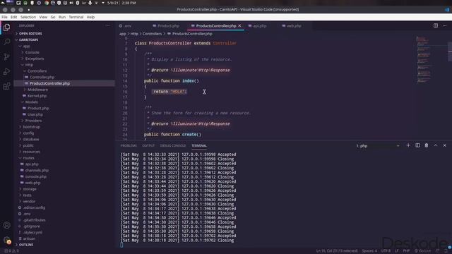 03 Consumir y Crear el Web Service - Crear Carrito de Compras en Android y PHP Laravel смотреть онлайн