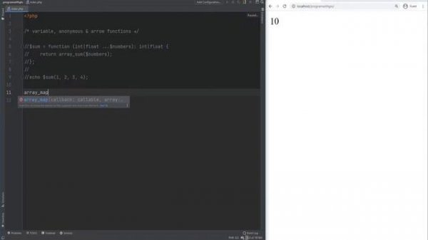 25 Variable, Anonymous, Callable, Closure & Arrow Functions In PHP - Full PHP 8 Tutorial