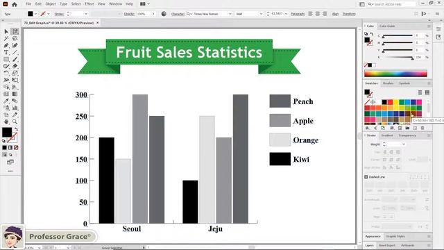 일러스트레이터 강좌 #73. 그래프 편집하기 смотреть онлайн