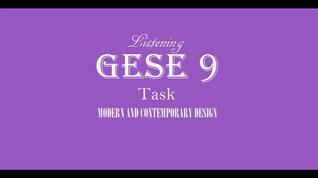 GESE 9 Trinity Listening B2 - Designs - Modern and Contemporary Design смотреть онлайн
