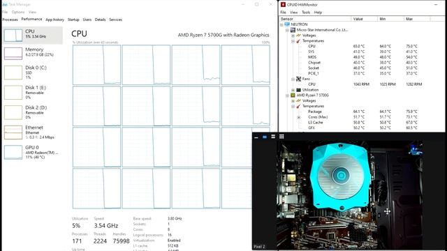 Ryzen 7 5700G Fanless CPU Cooler смотреть онлайн