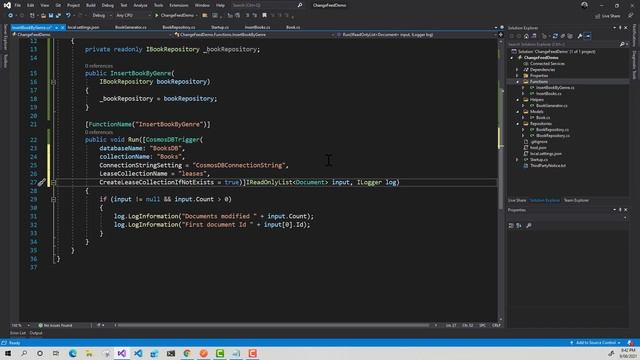Working with the Azure Cosmos DB Change Feed using Azure Functions and C# смотреть онлайн