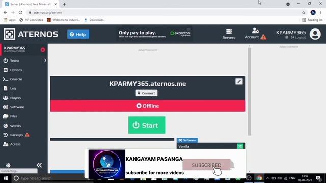 How to create mincraft free server in tamil | make minecraft server | Aternos | kangayam pasanga смотреть онлайн