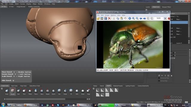 2 урок - Продвинутый моделинг в 3dsMax и Mudbox (Японский Жук) смотреть онлайн