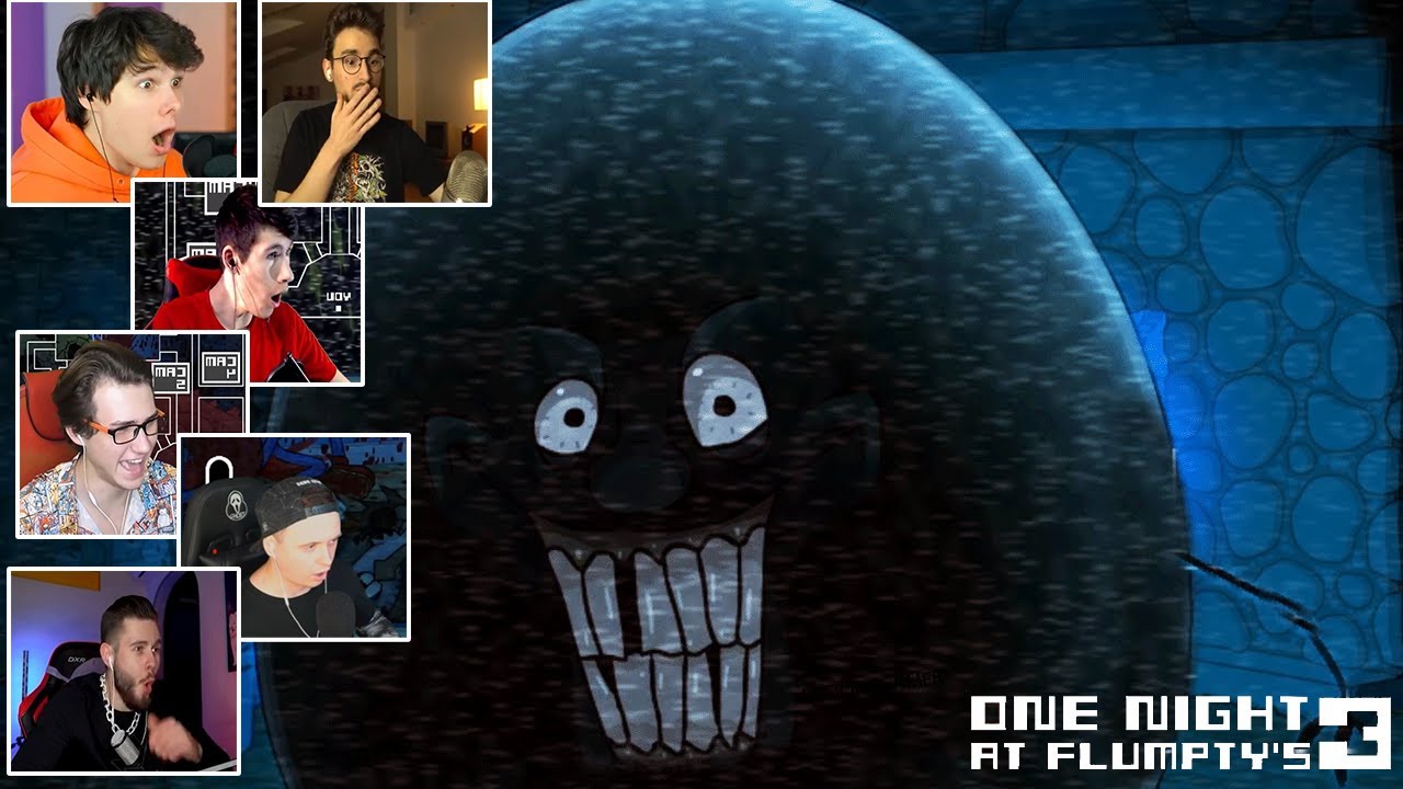 Реакция Летсплейщиков на Вторую Ночь в One Night At Flumpty's 3