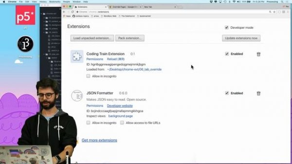 11.7: Chrome Extensions: New Tab Override - Programming with Text