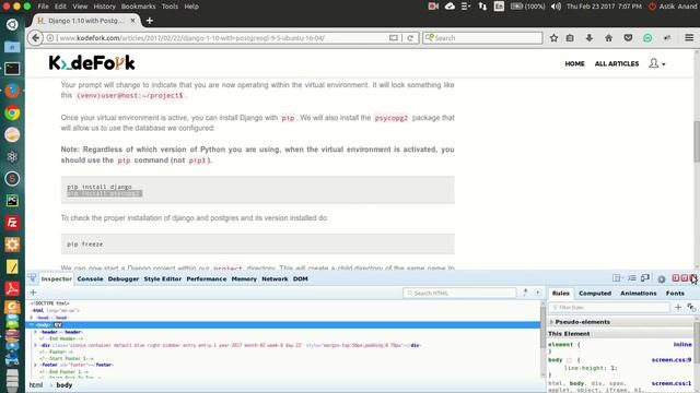 Django with PostgreSQL on Ubuntu смотреть онлайн