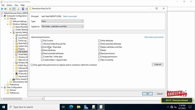 Create a GPO to Prevent a Specific User From Deleting Any Folder or File | Windows Server2022/2019 смотреть онлайн