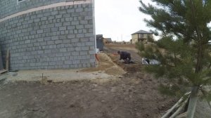 Мягкая отмостка своими руками часть 1