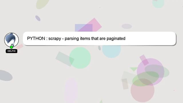 PYTHON : scrapy - parsing items that are paginated смотреть онлайн