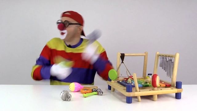 Клоун Дима. Музыкальные инструменты. Погремушки. Развивающее видео смотреть онлайн