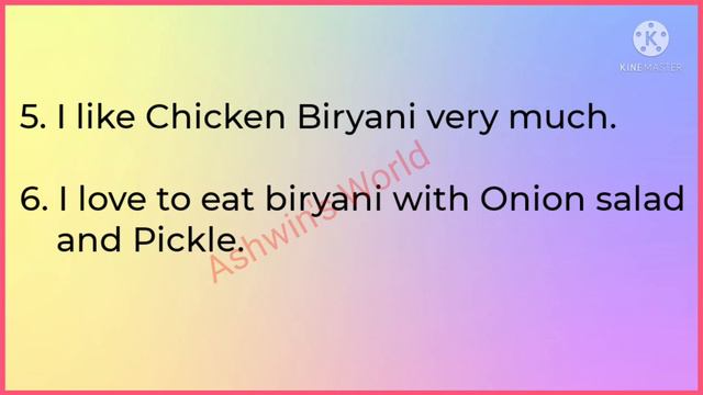 My Favourite Food Biryani🍲 10 Lines in English!! Short Essay on My Favourite food!! Ashwin's World смотреть онлайн