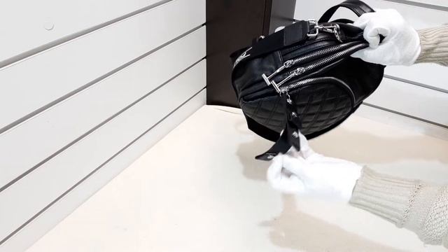 Рюкзак кожаный маленький стеганый   W 18095