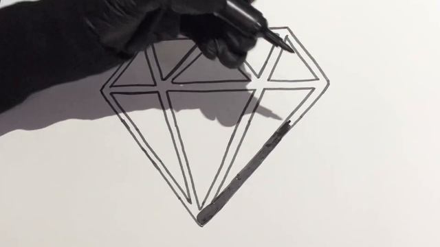 Drawing a crystal gem for children, step by step, easy drawing for kids смотреть онлайн