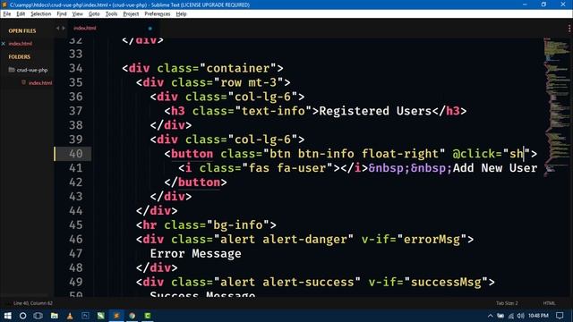 #2 CRUD App Using Vue.js, Bootstrap 4, PHP, MySQLi | Vue.js Advanced Tutorial смотреть онлайн