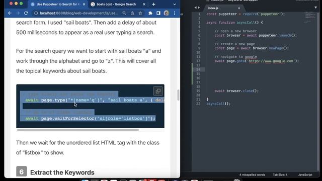 Build a Keyword Scraper with Puppeteer смотреть онлайн
