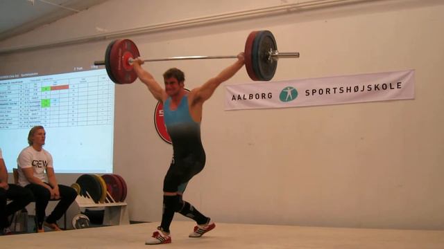 Chris Gejl Gregersen - DM Hold 2014 - 115 kg snatch смотреть онлайн