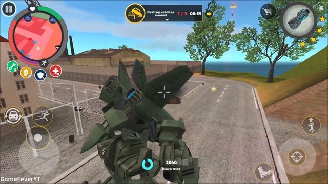 Rope Hero: Vice Town - 6.5.1 (Transformer Jet Airplane Fight Cave Robots Cars) - Android Gameplay H смотреть онлайн