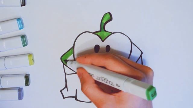 Как нарисовать Ам Няма: How to draw Om Nom. Cut the Rope смотреть онлайн